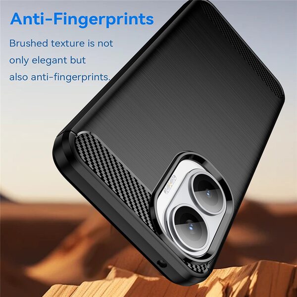 Θήκη Xiaomi Poco F7 5G Mad Mask Brushed TPU Carbon Πλάτη μαύρο - Image 3