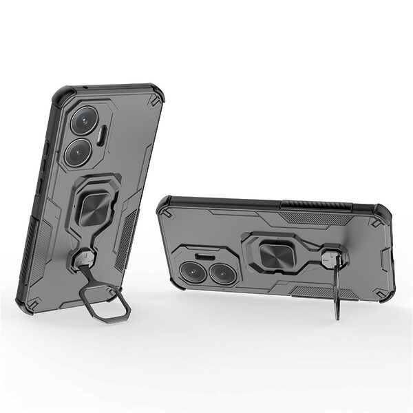 Θήκη Xiaomi Poco F7 5G Mad Mask Camshield Armor Guard v6 Πλάτη με προστασία για την κάμερα, Kickstand και Βάση στήριξης από σκληρό Premium TPU μαύρο - Image 3
