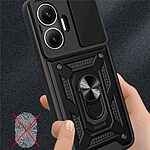 Θήκη Xiaomi Poco F7 5G Mad Mask Camshield Armor Guard v3 Πλάτη με προστασία για την κάμερα, Kickstand και Βάση στήριξης από σκληρό Premium TPU μαύρο - Image 4