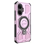 Θήκη Xiaomi Poco F7 5G Mad Mask Πλάτη Military Protection με Μαγνητικό δαχτυλίδι ,συμβατό με ασύρματη φόρτιση MagSafe και Βάση στήριξης TPU ροζ - Image 4
