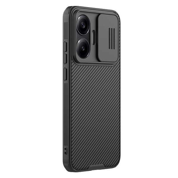 Θήκη Xiaomi Poco F7 5G NiLLkin Camshield Texture Pro Magnetic Series Πλάτη με προστασία για την κάμερα από σκληρό Premium TPU μαύρο
