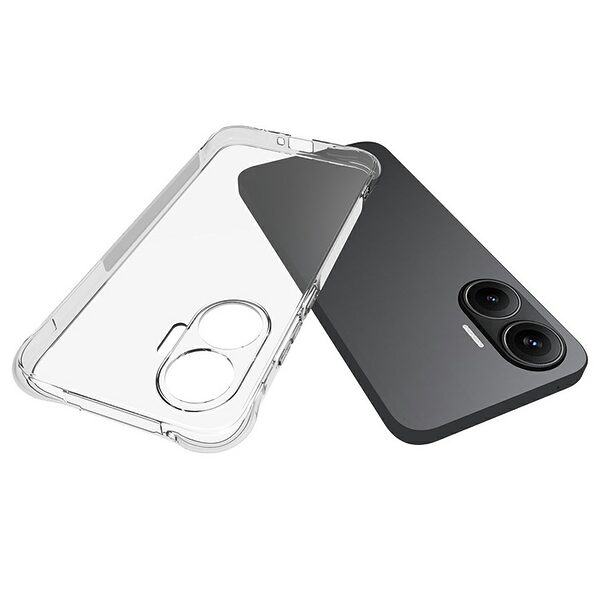 Θήκη Xiaomi Poco F7 5G OEM Silicone Shockproof V6 Anti-Slip Transparent Πλάτη TPU - Image 2