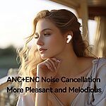 Ασύρματα Ακουστικά  Bluetooth USAMS In Ear Echo E02 Series Dual-mic με ANC + ENC και πρωτόκολλο σύνδεσης BT5.3 λευκό - Image 5