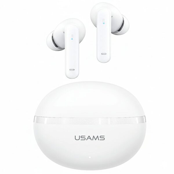 Ασύρματα Ακουστικά  Bluetooth USAMS In Ear Echo E02 Series Dual-mic με ANC + ENC και πρωτόκολλο σύνδεσης BT5.3 λευκό - Image 1