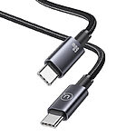 Καλώδιο φόρτισης fast charging και data USAMS Sufeng Series Aluminum Alloy Type-C σε Type-C PD 60W 1.2m (SJ661USB01) γκρι - Image 2