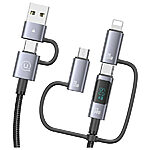 Καλώδιο φόρτισης USAMS Sufeng Series multicharge 6 σε 1 60W με Digital Display 1.20m (SJ713USB01) γκρι - Image 2