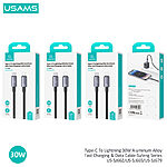 Καλώδιο φόρτισης fast charging και data USAMS Sufeng Series Aluminum Alloy Type-C σε lightning 30W 1.2m (SJ662USB01) γκρι - Image 6