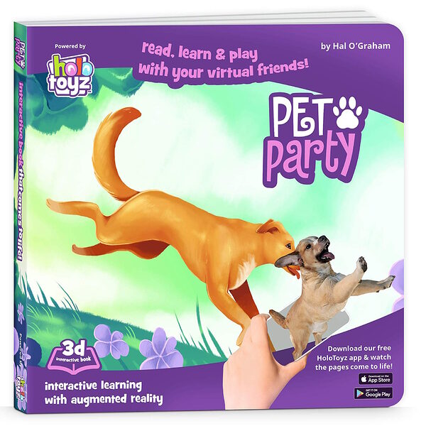 HoloToyz - Pet Party Interactive 4D AR Book Βιβλίο Επαυξημένης πραγματικότητας με εικόνες που ζωντανεύουν σε κινούμενα σχέδια - Image 1