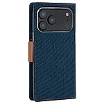 υποδοχές καρτών και μαγνητικό κούμπωμα για iPhone 17 Pro Max - μπλε/ καφέ