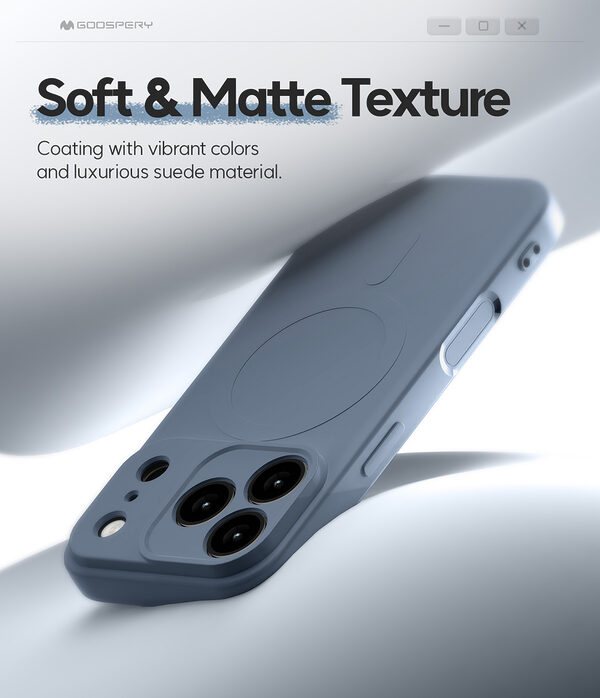 Θήκη Mercury Goospery® Semi Silicon MagSafe για iPhone 17 Pro - μαύρο
