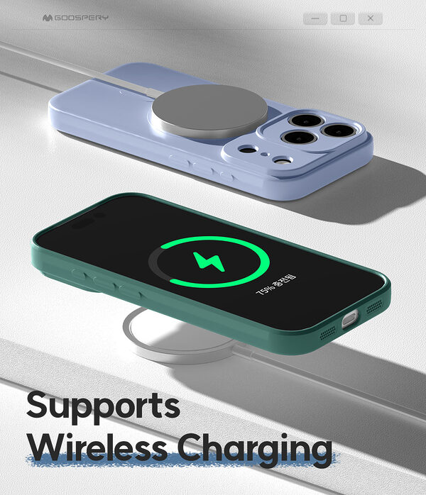 Θήκη Mercury Goospery® Semi Silicon MagSafe για iPhone 17 Pro - μαύρο
