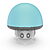 Setty Bluetooth speaker 3W Mushroom blue - Φορητό ηχείο σε σχήμα Μανιτάρι (GSM103311)