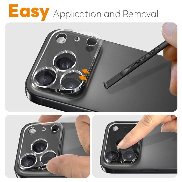 Tempered Glass iPhone 17 Pro Max - NORTHJO - Διάφανο - Κάμερας - Εικόνα 3
