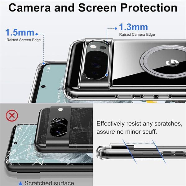 Θήκη Google Pixel 10 5G / Pro 5G - OEM - Σκληρή Θήκη PC+TPU - Διάφανο - MagSafe - Εικόνα 4