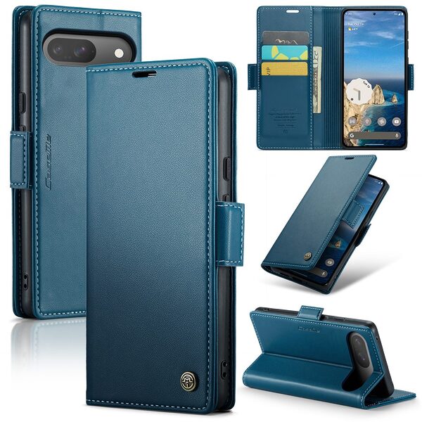 Θήκη Google Pixel 10 Pro 5G / 10 5G / 9 Pro 5G / 9 5G - CASEME 023 - Flip Πορτοφόλι από Συνθετικό Δέρμα (PU) - Μπλε - RFID/Wallet