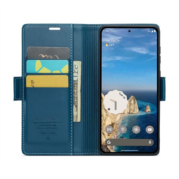 Θήκη Google Pixel 10 Pro 5G / 10 5G / 9 Pro 5G / 9 5G - CASEME 023 - Flip Πορτοφόλι από Συνθετικό Δέρμα (PU) - Μπλε - RFID/Wallet - Εικόνα 3