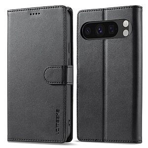 Θήκη Google Pixel 10 Pro 5G / 10 5G / 9 Pro 5G / 9 5G - LC.IMEEKE - Flip Πορτοφόλι από Συνθετικό Δέρμα (PU) - Μαύρο - Wallet/Stand