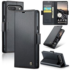 Θήκη Google Pixel 10 Pro 5G / 10 5G / 9 Pro 5G / 9 5G - CASEME 023 - Flip Πορτοφόλι από Συνθετικό Δέρμα (PU) με TPU - Μαύρο - RFID/Wallet/Stand
