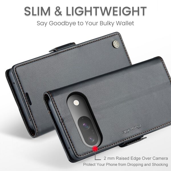 Θήκη Google Pixel 10 Pro 5G / 10 5G / 9 Pro 5G / 9 5G - CASEME 023 - Flip Πορτοφόλι από Συνθετικό Δέρμα (PU) με TPU - Μαύρο - RFID/Wallet/Stand - Εικόνα 8