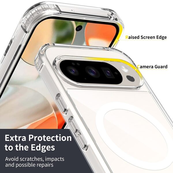 Θήκη Google Pixel 10 Pro 5G / 10 5G / 9 Pro 5G / 9 5G - OEM - Σκληρή Θήκη PC+TPU - Διάφανο - MagSafe - Εικόνα 3
