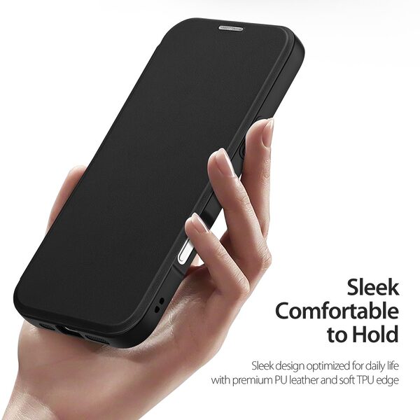 Θήκη iPhone 17 - DUX DUCIS Skin X Pro Series - Flip Θήκη από Συνθετικό Δέρμα (PU) - Μαύρο - MagSafe/RFID - Εικόνα 8