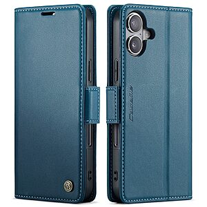 Θήκη iPhone 17 - CASEME 023 - Flip Πορτοφόλι από Συνθετικό Δέρμα (PU) με TPU - Μπλε - RFID/Wallet/Stand