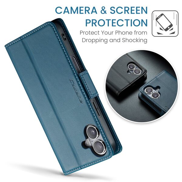 Θήκη iPhone 17 - CASEME 023 - Flip Πορτοφόλι από Συνθετικό Δέρμα (PU) με TPU - Μπλε - RFID/Wallet/Stand - Εικόνα 10
