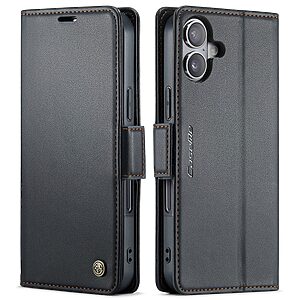 Θήκη iPhone 17 - CASEME 023 - Flip Πορτοφόλι από Συνθετικό Δέρμα (PU) με TPU - Μαύρο - RFID/Wallet/Stand