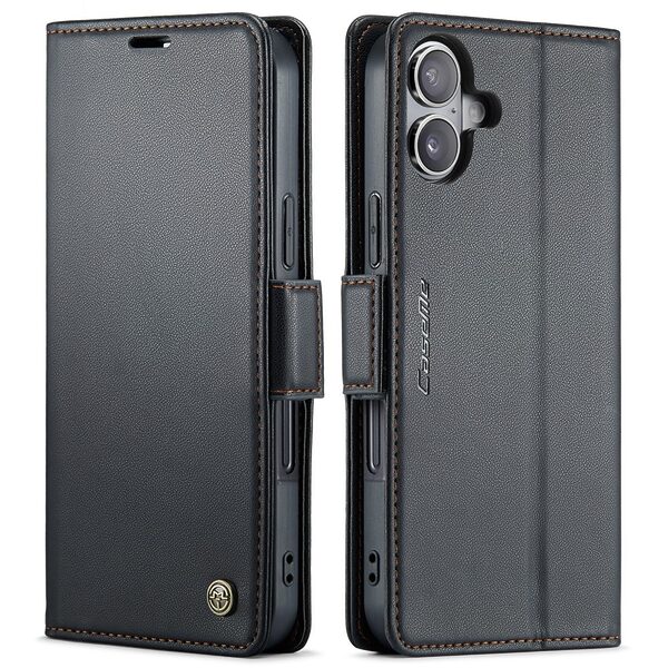 Θήκη iPhone 17 - CASEME 023 - Flip Πορτοφόλι από Συνθετικό Δέρμα (PU) με TPU - Μαύρο - RFID/Wallet/Stand