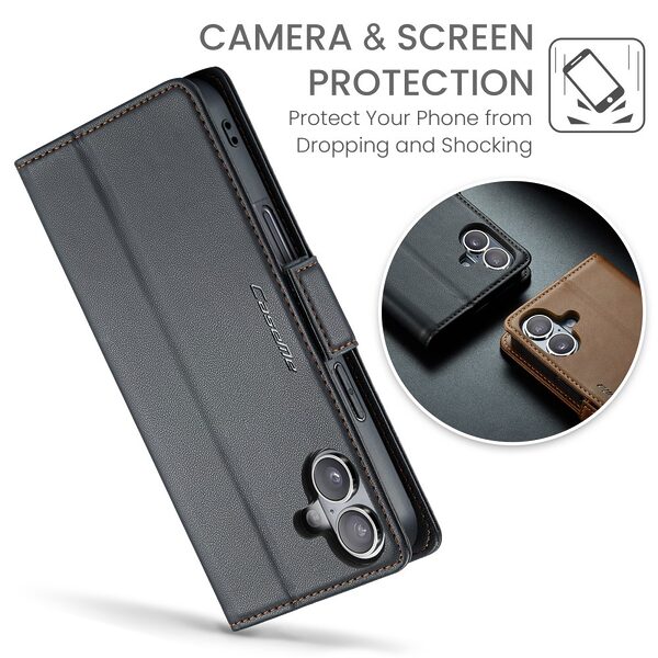 Θήκη iPhone 17 - CASEME 023 - Flip Πορτοφόλι από Συνθετικό Δέρμα (PU) με TPU - Μαύρο - RFID/Wallet/Stand - Εικόνα 10