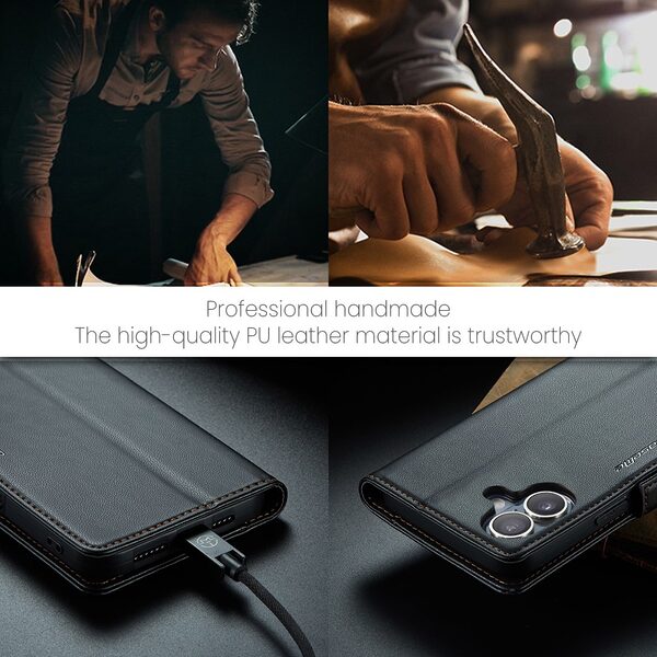Θήκη iPhone 17 - CASEME 023 - Flip Πορτοφόλι από Συνθετικό Δέρμα (PU) με TPU - Μαύρο - RFID/Wallet/Stand - Εικόνα 3