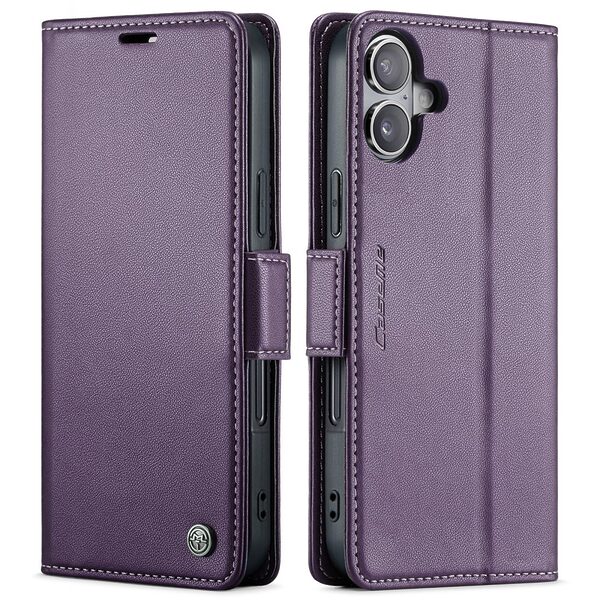 Θήκη iPhone 17 - CASEME 023 - Flip Πορτοφόλι από Συνθετικό Δέρμα (PU) με TPU - Μωβ - RFID/Wallet/Stand