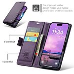 Θήκη iPhone 17 - CASEME 023 - Flip Πορτοφόλι από Συνθετικό Δέρμα (PU) με TPU - Μωβ - RFID/Wallet/Stand - Εικόνα 5