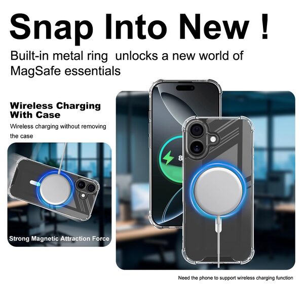 Θήκη iPhone 17 - IMAK - Σκληρή Θήκη PC+TPU - Διάφανο - MagSafe - Εικόνα 7