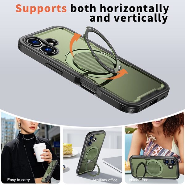 Θήκη iPhone 17 - OEM - Σκληρή Θήκη PC+TPU - ελαιώδες πράσινο - MagSafe/Stand - Εικόνα 5