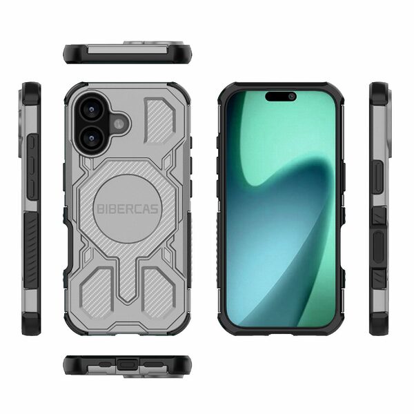 Θήκη iPhone 17 - OEM - Σκληρή Θήκη PC+TPU - Γκρι - MagSafe - Εικόνα 4