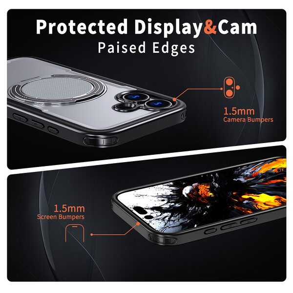 Θήκη iPhone 17 - OEM - Σκληρή Θήκη PC+TPU - Γκρι - MagSafe/Stand - Εικόνα 4