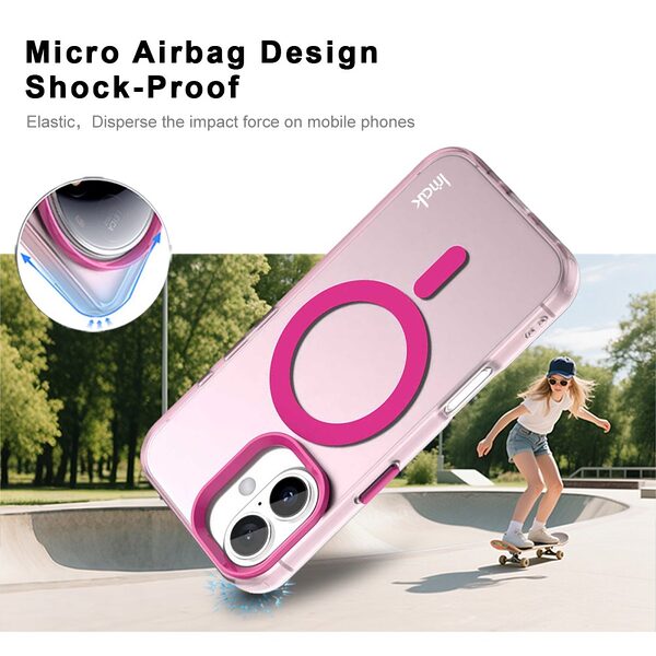 Θήκη iPhone 17 - IMAK - Σκληρή Θήκη PC+TPU - Κόκκινο - MagSafe - Εικόνα 3