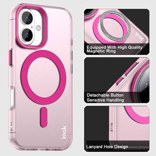 Θήκη iPhone 17 - IMAK - Σκληρή Θήκη PC+TPU - Κόκκινο - MagSafe - Εικόνα 4