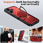 Θήκη iPhone 17 - OEM - Σκληρή Θήκη PC+TPU - Κόκκινο - MagSafe/Stand - Εικόνα 5