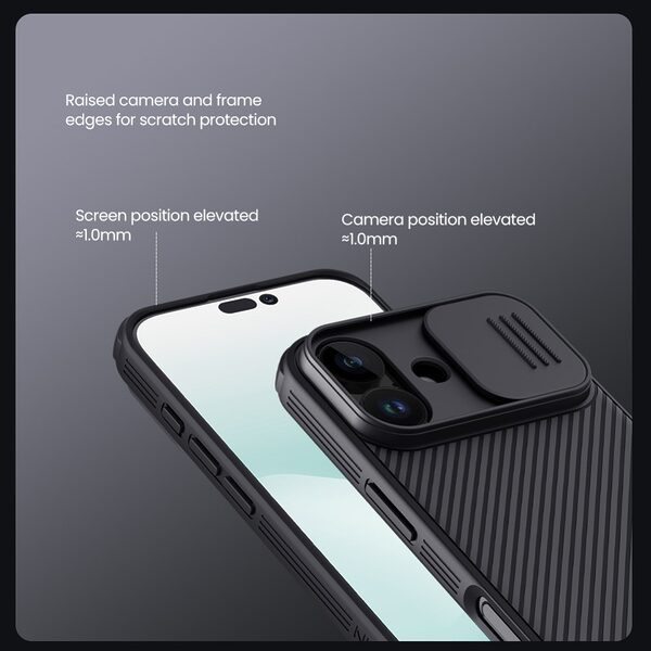 Θήκη iPhone 17 - NILLKIN Camshield Pro - Σκληρή Θήκη PC+TPU - Μαύρο - MagSafe - Εικόνα 3