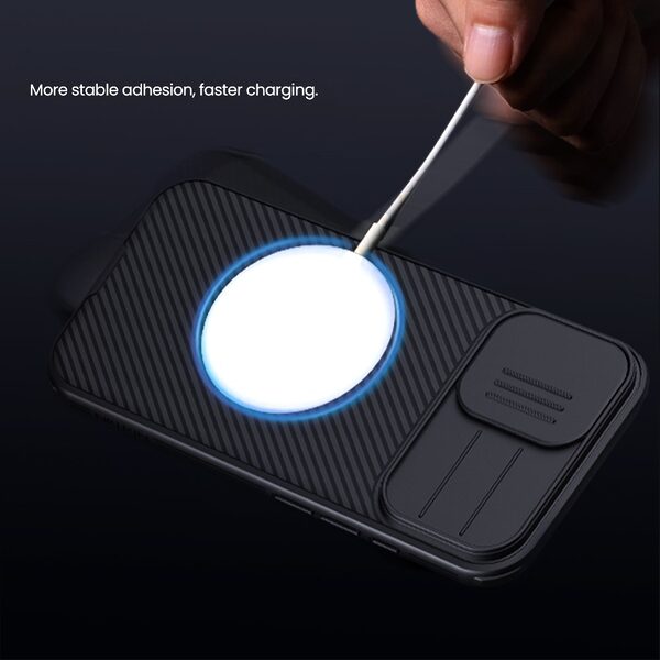 Θήκη iPhone 17 - NILLKIN Camshield Pro - Σκληρή Θήκη PC+TPU - Μαύρο - MagSafe - Εικόνα 6