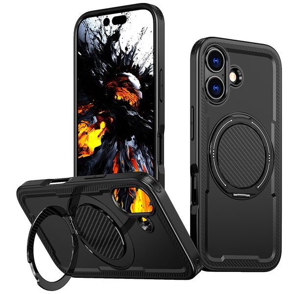 Θήκη iPhone 17 - OEM - Σκληρή Θήκη PC+TPU - Μαύρο - MagSafe/Stand