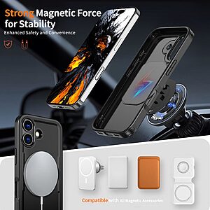 Θήκη iPhone 17 - OEM - Σκληρή Θήκη PC+TPU - Μαύρο - MagSafe/Stand - Εικόνα 2