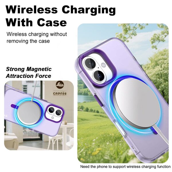 Θήκη iPhone 17 - IMAK - Σκληρή Θήκη PC+TPU - Μωβ - MagSafe - Εικόνα 2