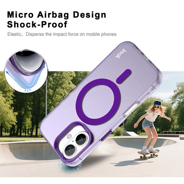 Θήκη iPhone 17 - IMAK - Σκληρή Θήκη PC+TPU - Μωβ - MagSafe - Εικόνα 3