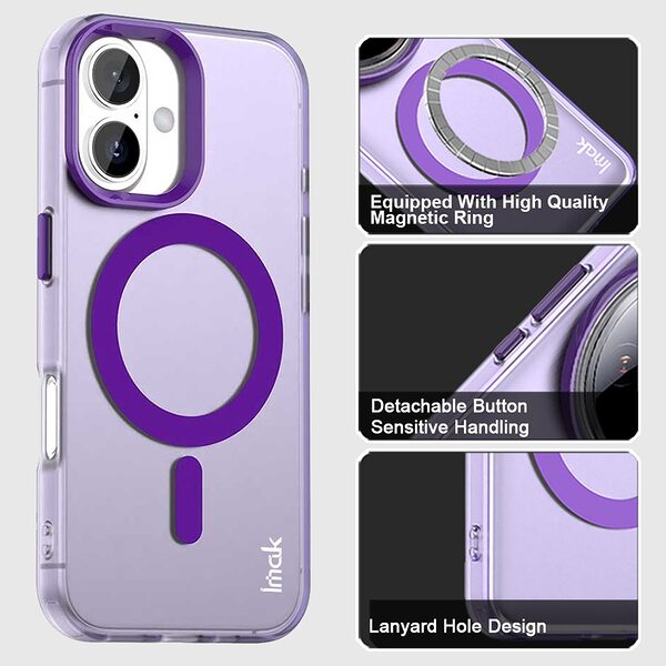 Θήκη iPhone 17 - IMAK - Σκληρή Θήκη PC+TPU - Μωβ - MagSafe - Εικόνα 4