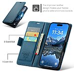 Θήκη iPhone 17 Pro - CASEME 023 - Flip Πορτοφόλι από Συνθετικό Δέρμα (PU) - Μπλε - RFID/Wallet/Stand - Εικόνα 5