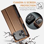 Θήκη iPhone 17 Pro - CASEME 023 - Flip Πορτοφόλι από Συνθετικό Δέρμα (PU) - Καφέ - RFID/Wallet/Stand - Εικόνα 9