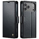 Θήκη iPhone 17 Pro - CASEME 023 - Flip Πορτοφόλι από Συνθετικό Δέρμα (PU) με TPU - Μαύρο - RFID/Wallet/Stand